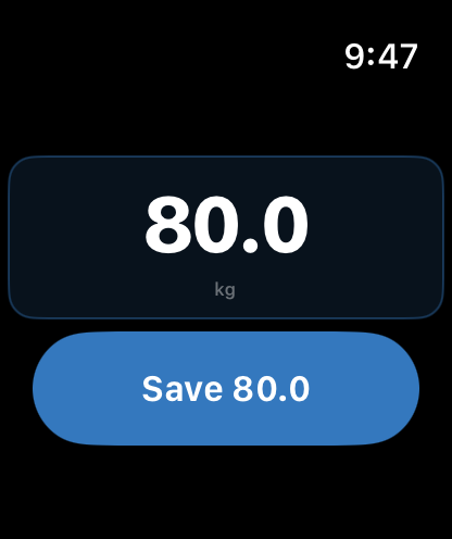One Tap Weight on Apple Watch